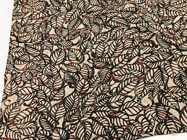 平和屋着物＃羽織　型染め　葉尽くし　洗える着物　CABL4109ua