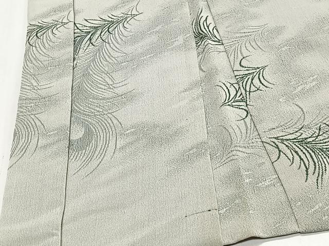 平和屋着物＃羽織　寿光織　孔雀羽文　金銀糸　正絹　逸品　CABL4111ua
