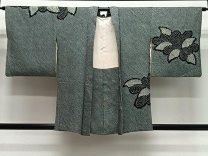 平和屋着物＃羽織　総絞り　草花文　正絹　逸品　CABL4124ua