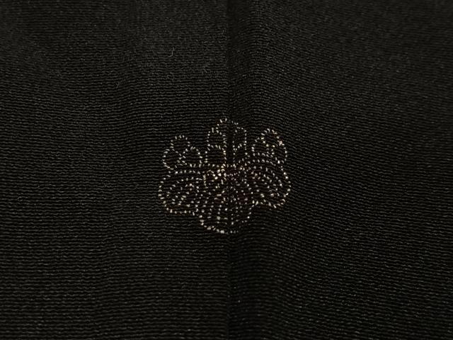 平和屋着物＃羽織　寿光織　遠山風景文　黒地　金銀糸　正絹　逸品　CABL4125ua