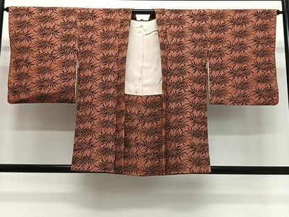 平和屋着物＃羽織　草葉文　正絹　逸品　CABL4126ua