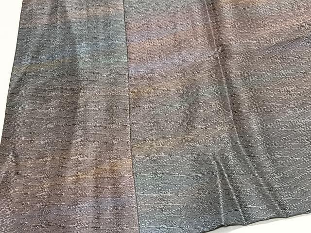平和屋着物＃道行コート　単衣　菱地紋　暈し染め　ロング丈　正絹　逸品　CABL4128ua