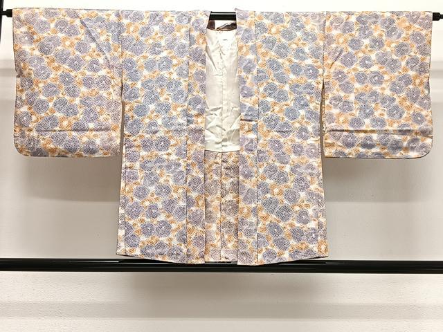 平和屋着物＃羽織　草花文　正絹　逸品　CABL4131ua