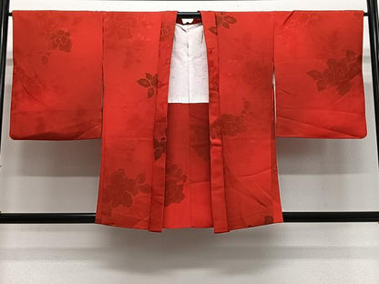 平和屋着物＃羽織　地紋起こし　草花文　暈し染め　正絹　逸品　CABL4133ua