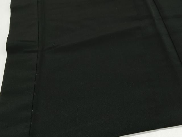 平和屋着物＃羽織　寿光織　花唐草文　黒地　金糸　正絹　逸品　CABL4142ua
