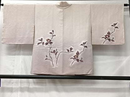 平和屋着物＃羽織　枝花文　正絹　逸品　CABL4179ua