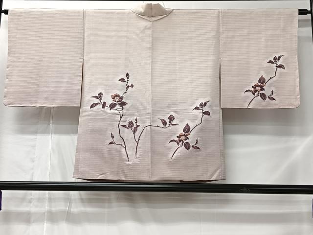 平和屋着物＃羽織　枝花文　正絹　逸品　CABL4179ua