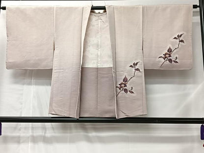 平和屋着物＃羽織　枝花文　正絹　逸品　CABL4179ua