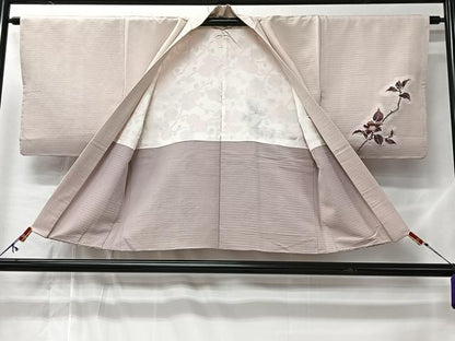 平和屋着物＃羽織　枝花文　正絹　逸品　CABL4179ua
