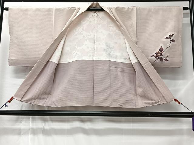 平和屋着物＃羽織　枝花文　正絹　逸品　CABL4179ua