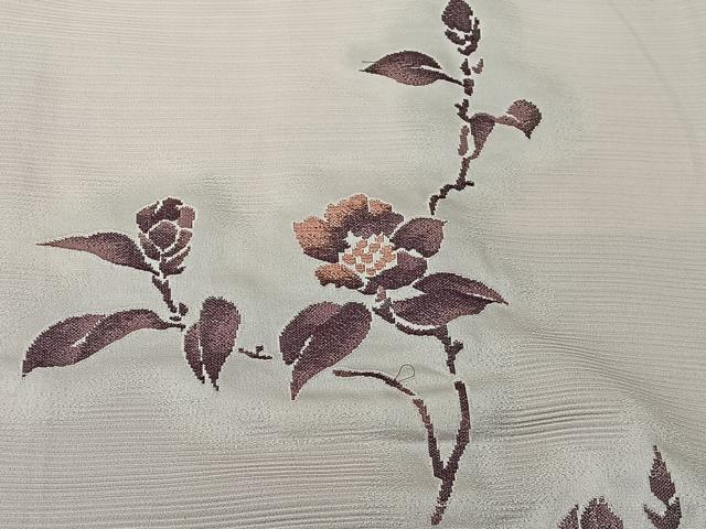 平和屋着物＃羽織　枝花文　正絹　逸品　CABL4179ua