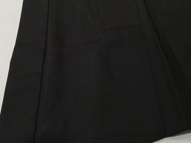 平和屋着物＃男性　長羽織　黒紋付　正絹　逸品　CABL4207ua