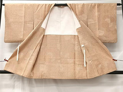 平和屋着物＃道行コート　幾何学文　正絹　逸品　CABL4212ua