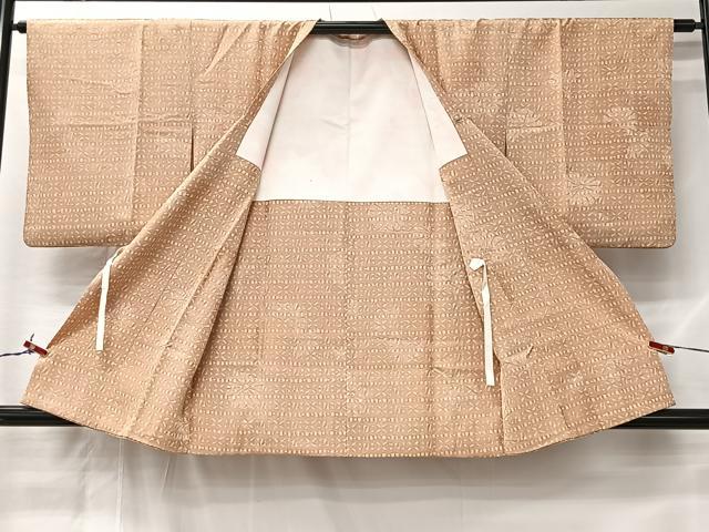 平和屋着物＃道行コート　幾何学文　正絹　逸品　CABL4212ua
