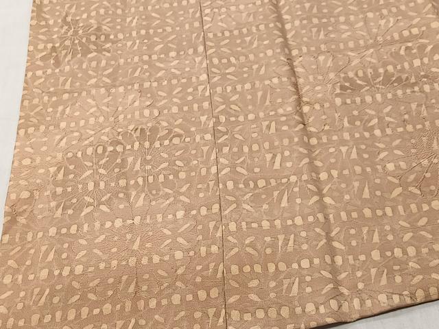 平和屋着物＃道行コート　幾何学文　正絹　逸品　CABL4212ua