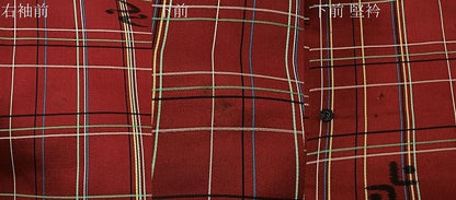 平和屋着物＃道行コート　雨コート　格子　ロング丈　正絹　逸品　CABL4219ua