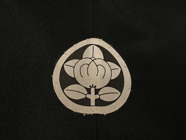 平和屋着物＃男性　道中着　黒紋付　単衣　洗える着物　CABL4228ua