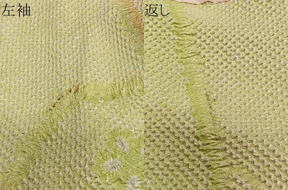平和屋着物＃羽織　総絞り　花唐草文　正絹　逸品　CABL4232ua