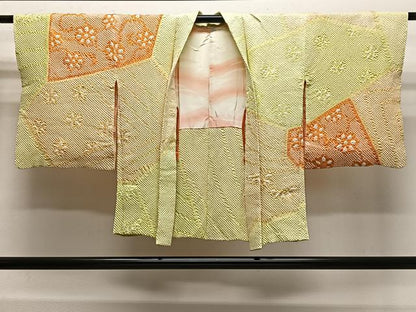 平和屋着物＃羽織　総絞り　花唐草文　正絹　逸品　CABL4232ua