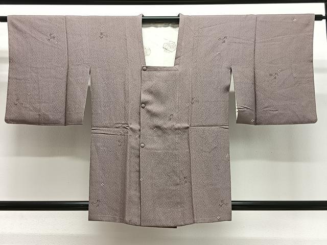 平和屋着物＃道行コート　草花文　正絹　逸品　CABL4250ua