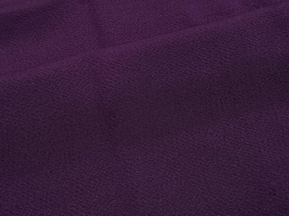 平和屋着物＃道行コート　葡萄色　鬼しぼ縮緬　正絹　逸品　CABL4253ua