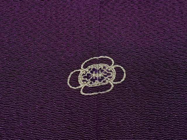 平和屋着物＃道行コート　葡萄色　鬼しぼ縮緬　正絹　逸品　CABL4253ua