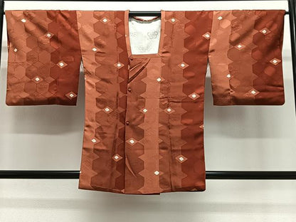 平和屋着物＃道行コート　絞り　亀甲地紋　正絹　逸品　CABL4282ua