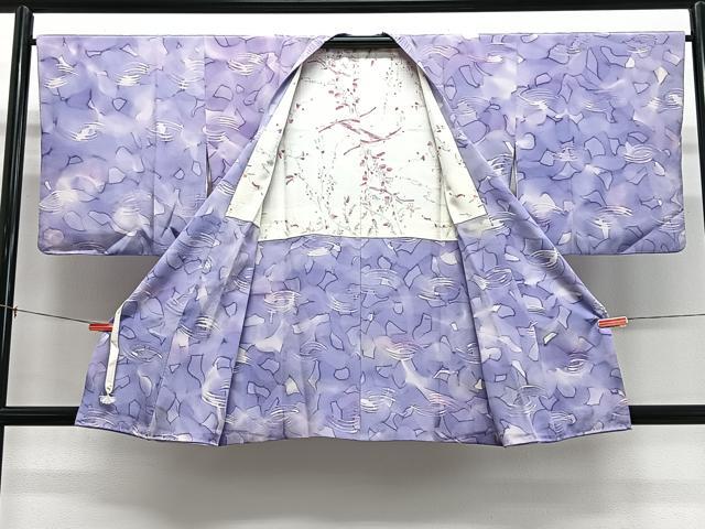 平和屋着物＃道行コート　霞文　暈し染め　正絹　逸品　CABL4286ua