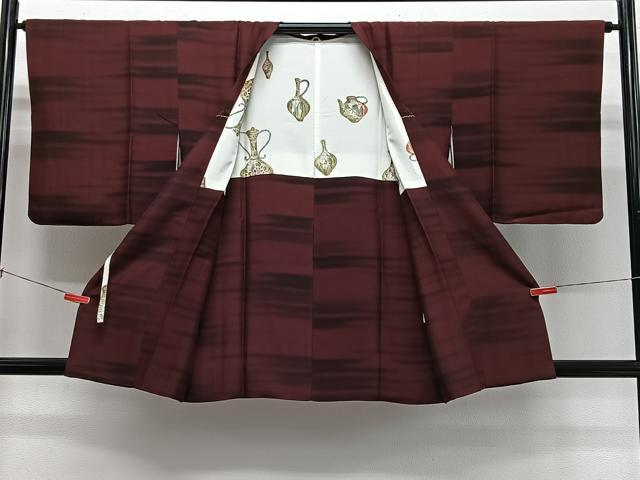 平和屋着物＃道行コート　霞文　暈し染め　正絹　逸品　CABL4287ua
