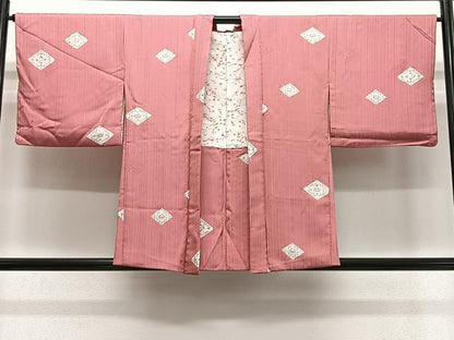 平和屋着物＃羽織　絞り　花菱文　正絹　逸品　CABL4289ua