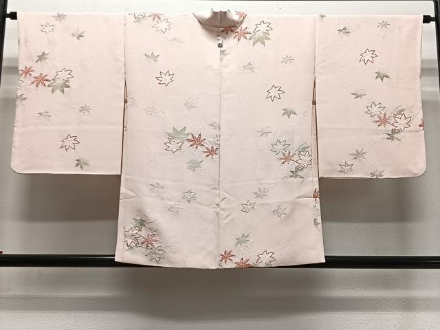 平和屋着物＃羽織　寿光織　枝葉文　銀糸　正絹　逸品　CABL4295ua
