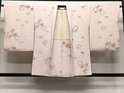 平和屋着物＃羽織　寿光織　枝葉文　銀糸　正絹　逸品　CABL4295ua