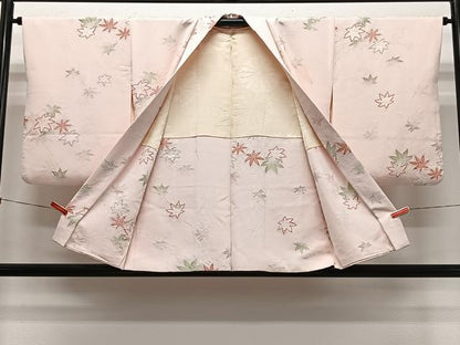 平和屋着物＃羽織　寿光織　枝葉文　銀糸　正絹　逸品　CABL4295ua