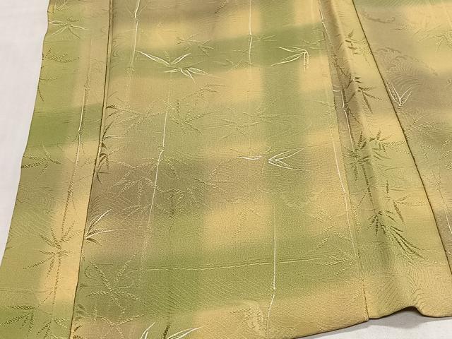 平和屋着物＃羽織　笹竹文　暈し染め　正絹　逸品　CABL4296ua