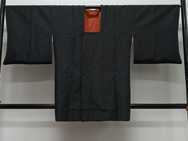 平和屋着物＃道行コート　リバーシブル　唐草地紋　正絹　逸品　CABL4303ua