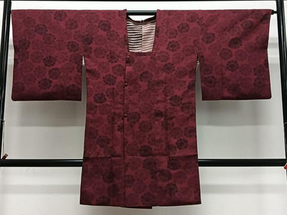 平和屋着物＃道行コート　花尽くし　ロング丈　正絹　逸品　CABL4306ua