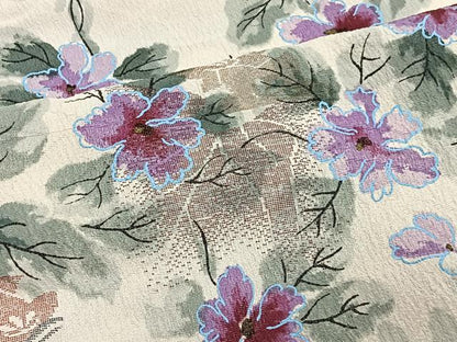 平和屋着物＃羽織　寿光織　草花文　金彩　正絹　逸品　CABL4309ua