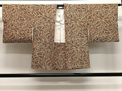 平和屋着物＃羽織　幾何学文　正絹　逸品　CABL4310ua