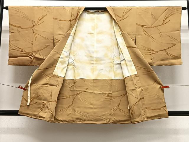 平和屋着物＃道行コート　地紋起こし　抽象文様　暈し染め　正絹　逸品　CABL4315ua