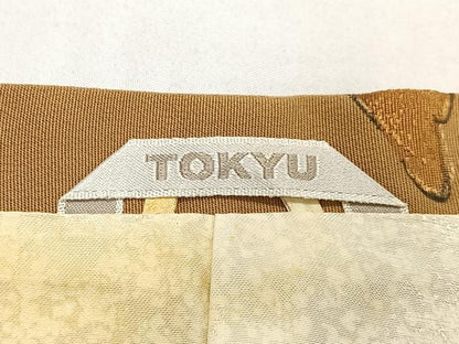 平和屋着物＃道行コート　地紋起こし　抽象文様　暈し染め　正絹　逸品　CABL4315ua