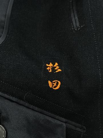 平和屋着物＃男性　角袖　黒地　正絹　逸品　CABL4318ua