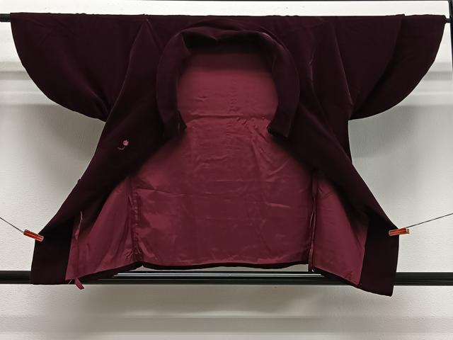平和屋着物＃和装コート　ベロア　紫紺色　CABL4324ua