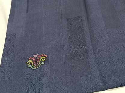 平和屋着物＃道行コート　更紗草花文　ロング丈　正絹　逸品　CABL4325ua