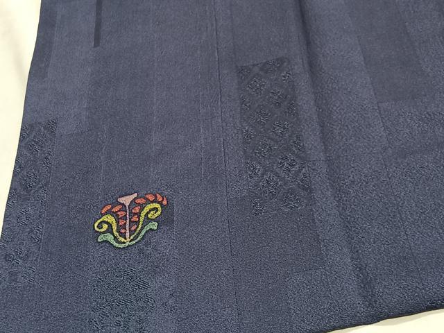 平和屋着物＃道行コート　更紗草花文　ロング丈　正絹　逸品　CABL4325ua