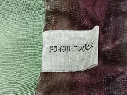 平和屋着物＃和装コート　ベロア　霞文　暈し染め　CABL4326ua