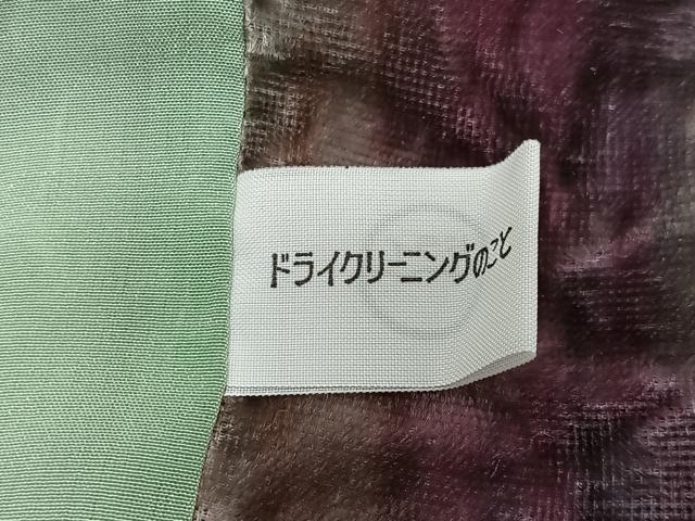 平和屋着物＃和装コート　ベロア　霞文　暈し染め　CABL4326ua