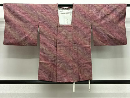 平和屋着物＃道行コート　斜線文　暈し染め　正絹　逸品　CABL4328ua