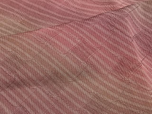 平和屋着物＃道行コート　斜線文　暈し染め　正絹　逸品　CABL4328ua