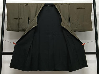 平和屋着物＃道行コート　リバーシブル　ビロード　エ霞文　正絹　逸品　CABL4329ua