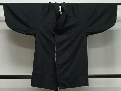 平和屋着物＃和装コート　黒地　CABL4333ua